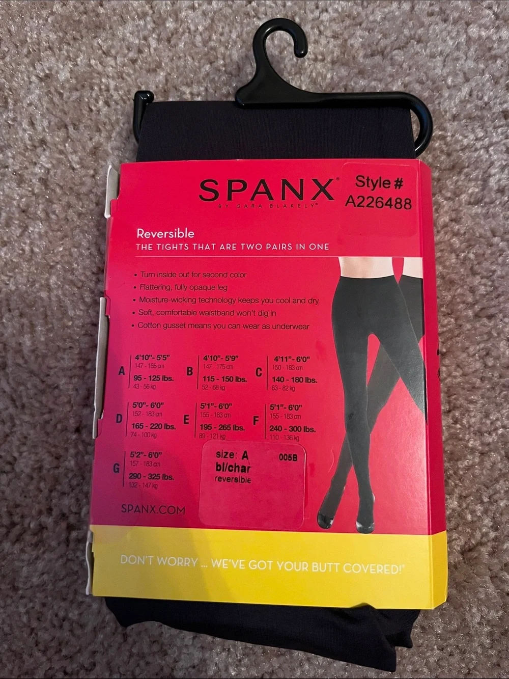 NWT Spanx Reversible Tight End Tights